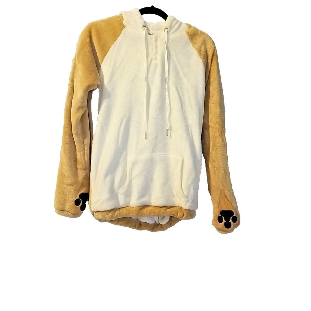 Coriresha Cute Coral Velvet Long Sleeve Shib Inu Dog Hoodie